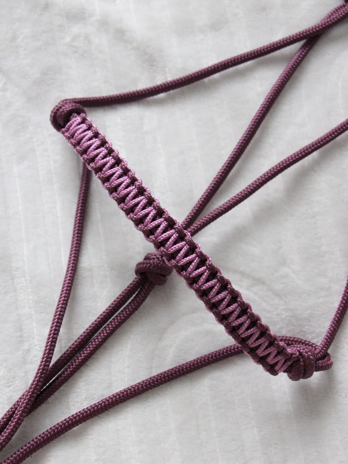Ensemble Licol/ Longe aubergine/ vieux rose