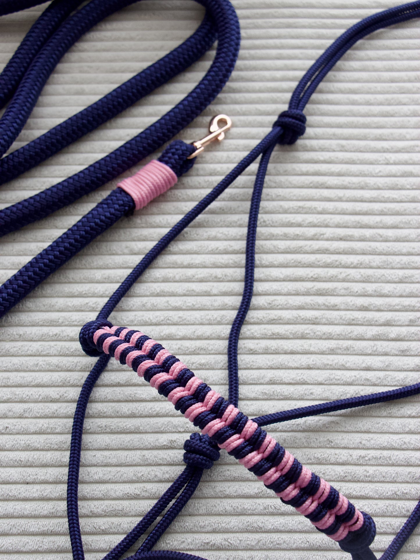 Ensemble Licol/Longe bleu marine/rose pastel