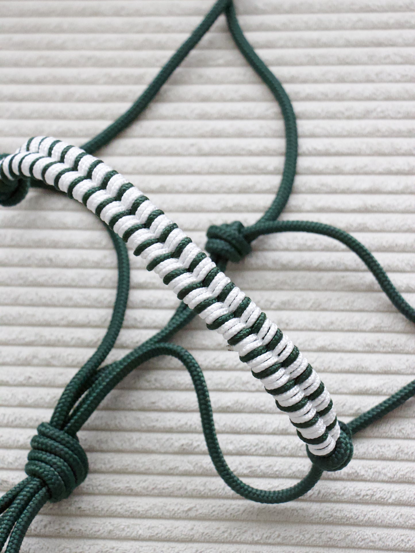 Licol éthologique épi vert sapin / blanc