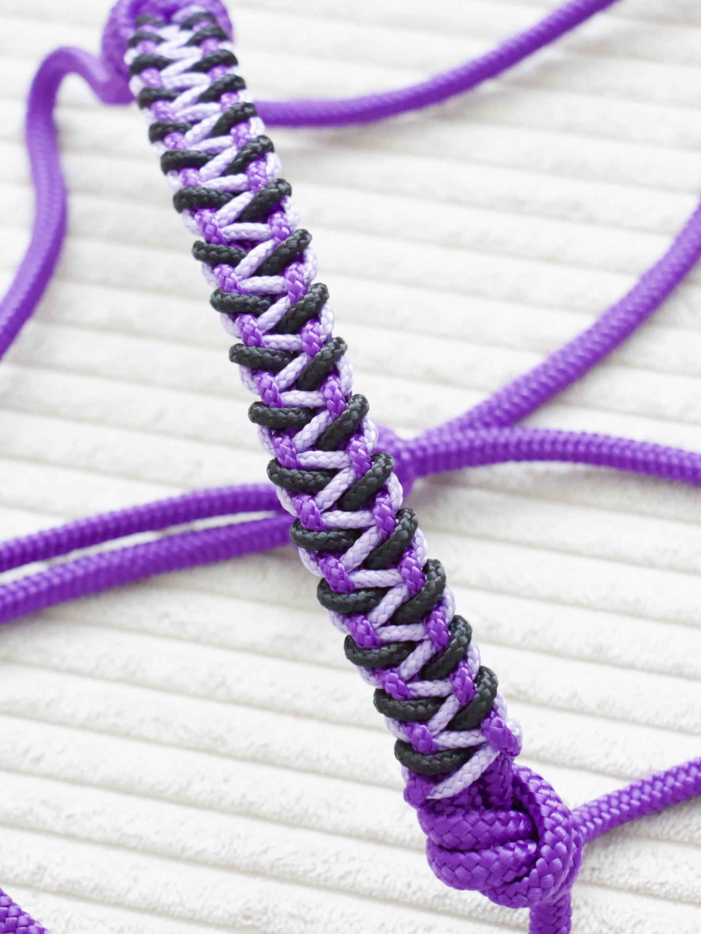 Licol éthologique zigzag violet foncé/ lilas/ noir