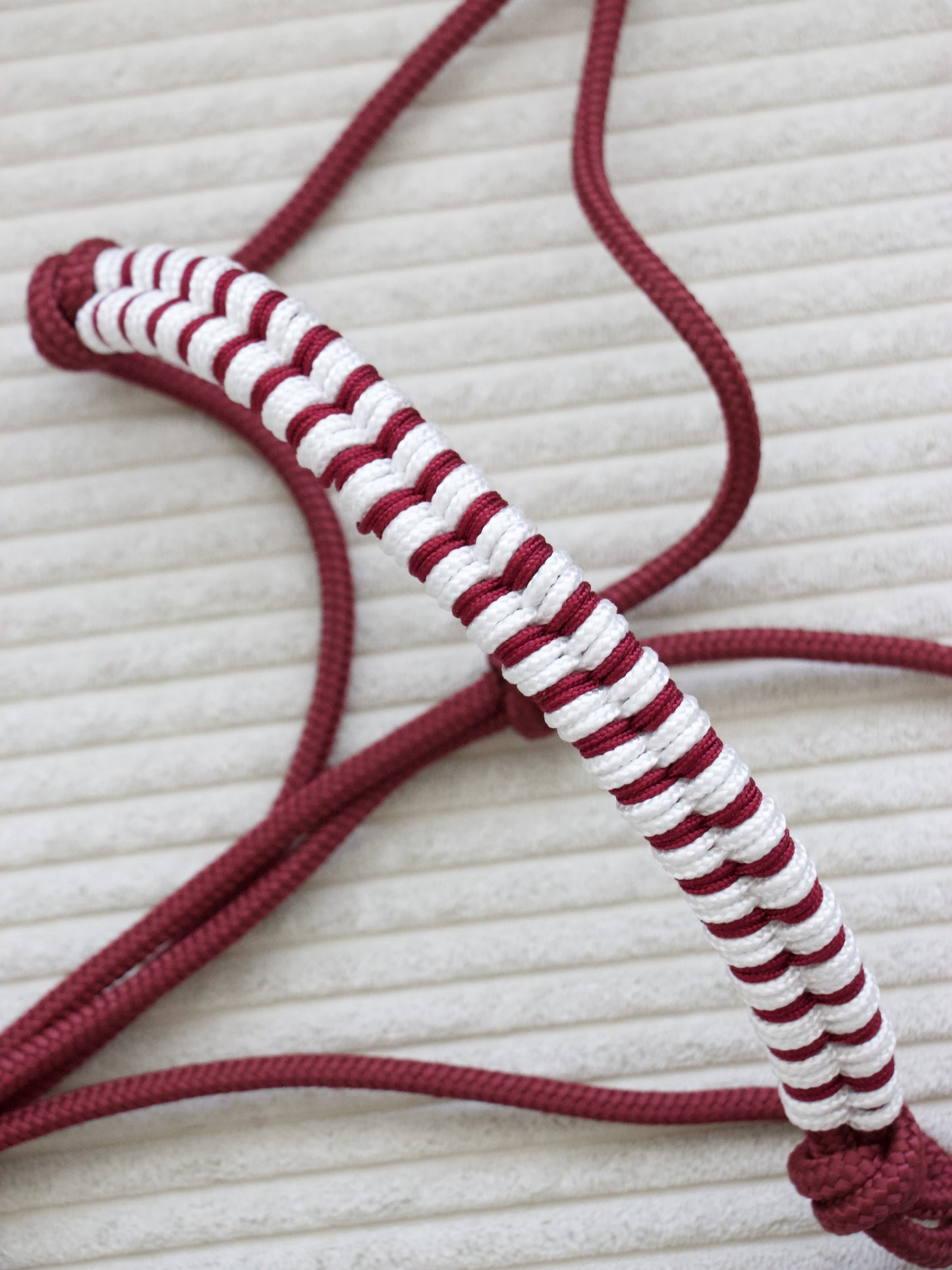 Licol éthologique épi bordeaux/ blanc