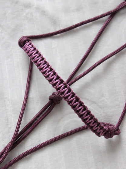 Ensemble Licol/ Longe aubergine/ vieux rose