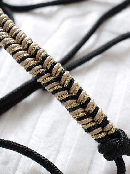 Ensemble Licol/Longe noir/ doré/ beige et popper
