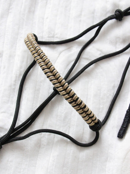 Ensemble Licol/Longe noir/ doré/ beige et popper